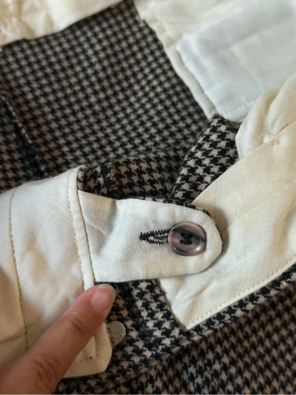Vintage Ralph Lauren Black and White Houndstooth Dress Pants Office Size 36W